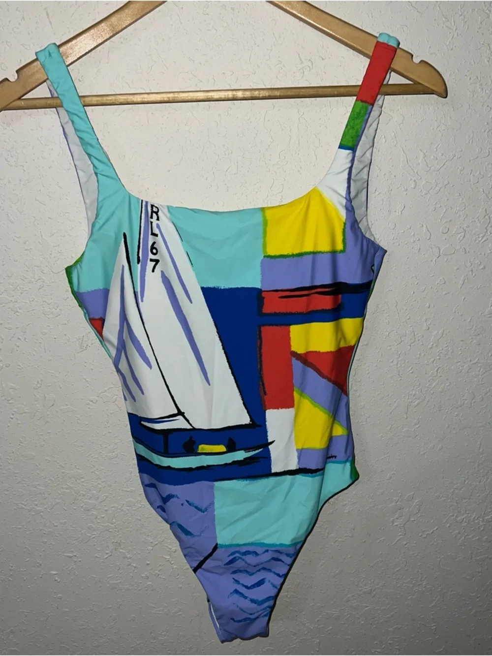 Polo Ralph Lauren BNWT Scenic Square Neck One-Piece Swimsuit Size Small. - Picture 3 of 11